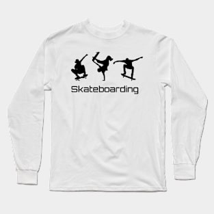 Skateboarding, Skateboarder, Skater Icon Long Sleeve T-Shirt